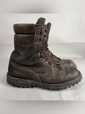 Danner Boots Mens Sz 8 Brown Pebbled Leather Gore-Tex Hunting Work Boots 8” VTG